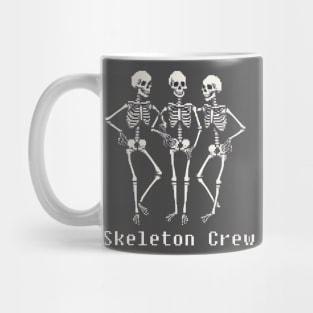 Skeleton crew pixel Halloween design Mug